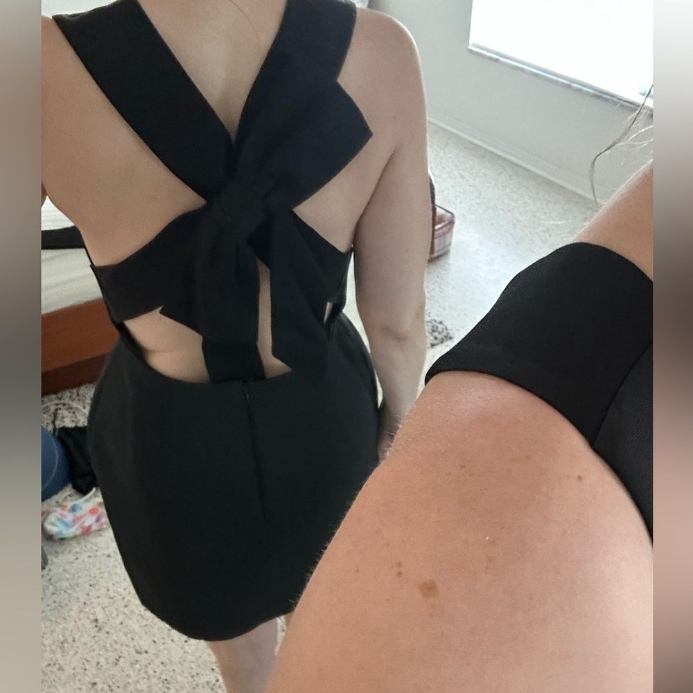 Kate Spade black bow back a line dress 8 cocktail - Picture 7 of 12